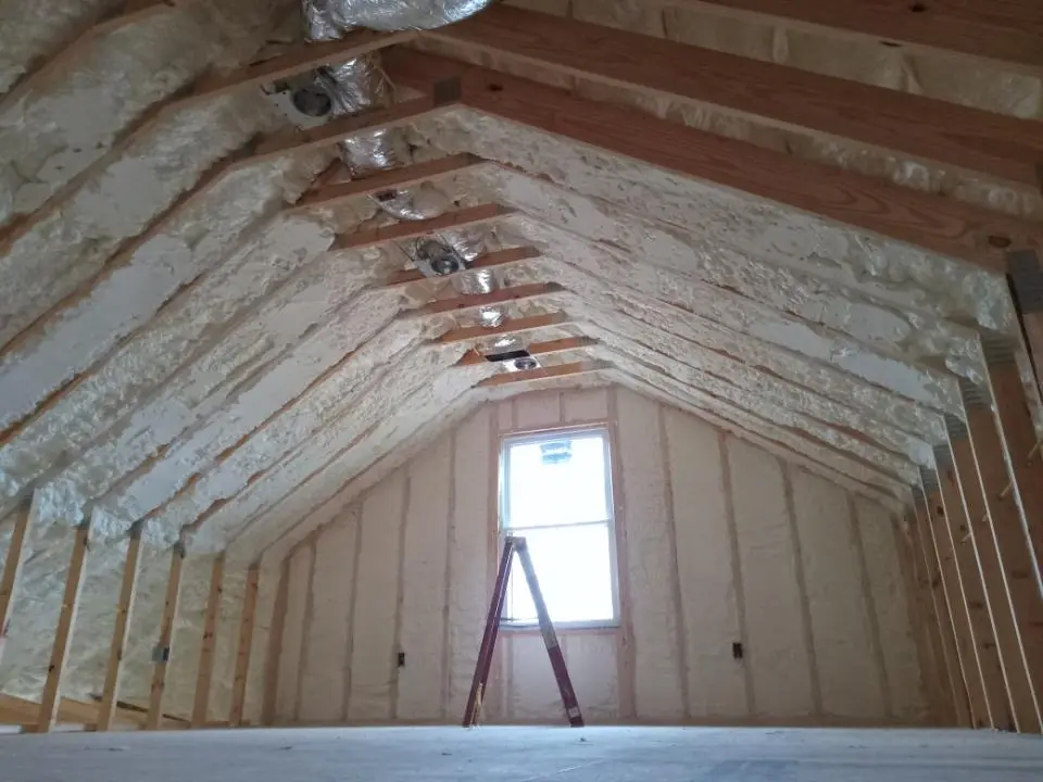 Spray foam roofing application for Crawl Space Insulation project in Port Jervis